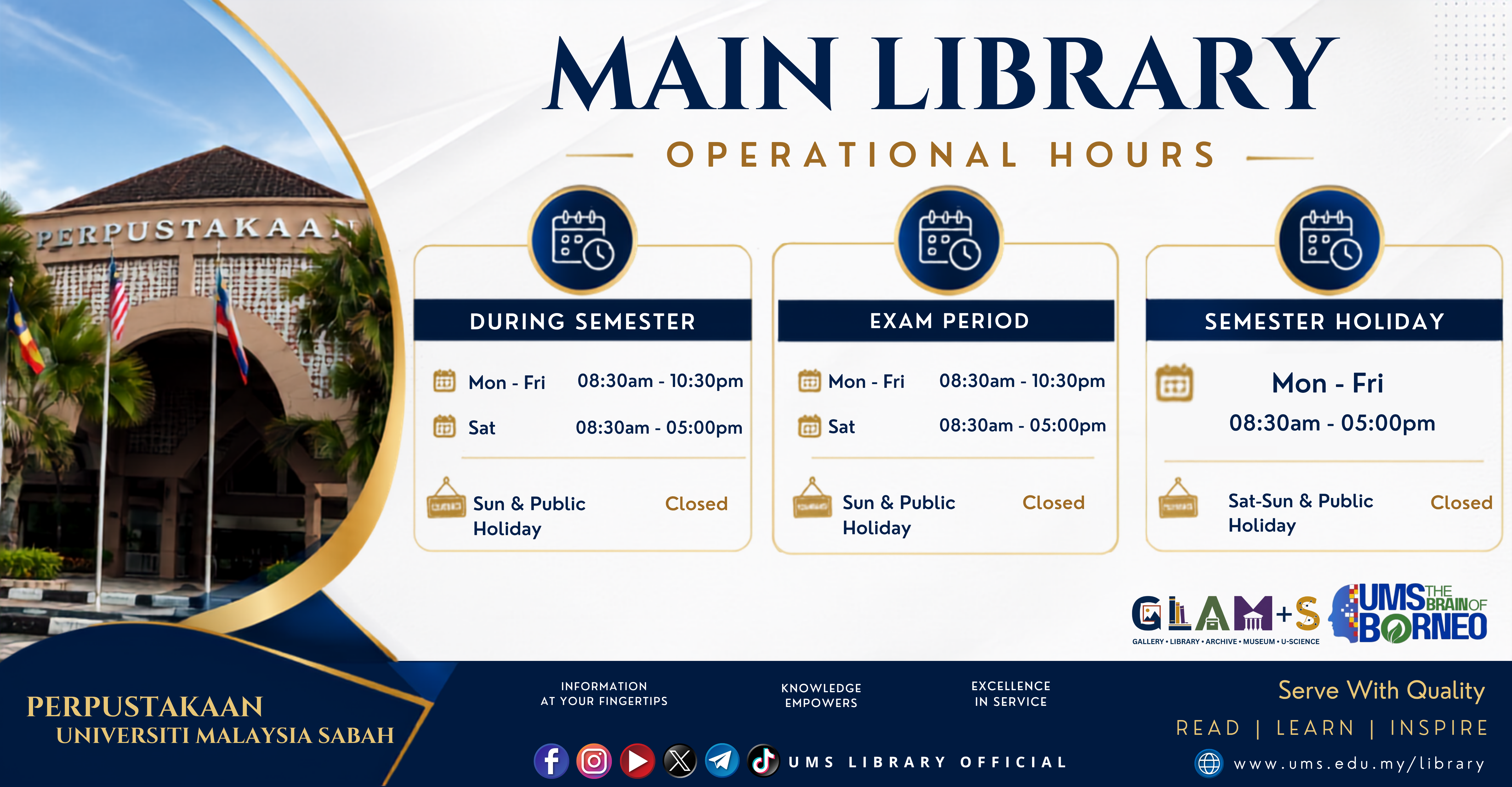 Main Library Operational Hours