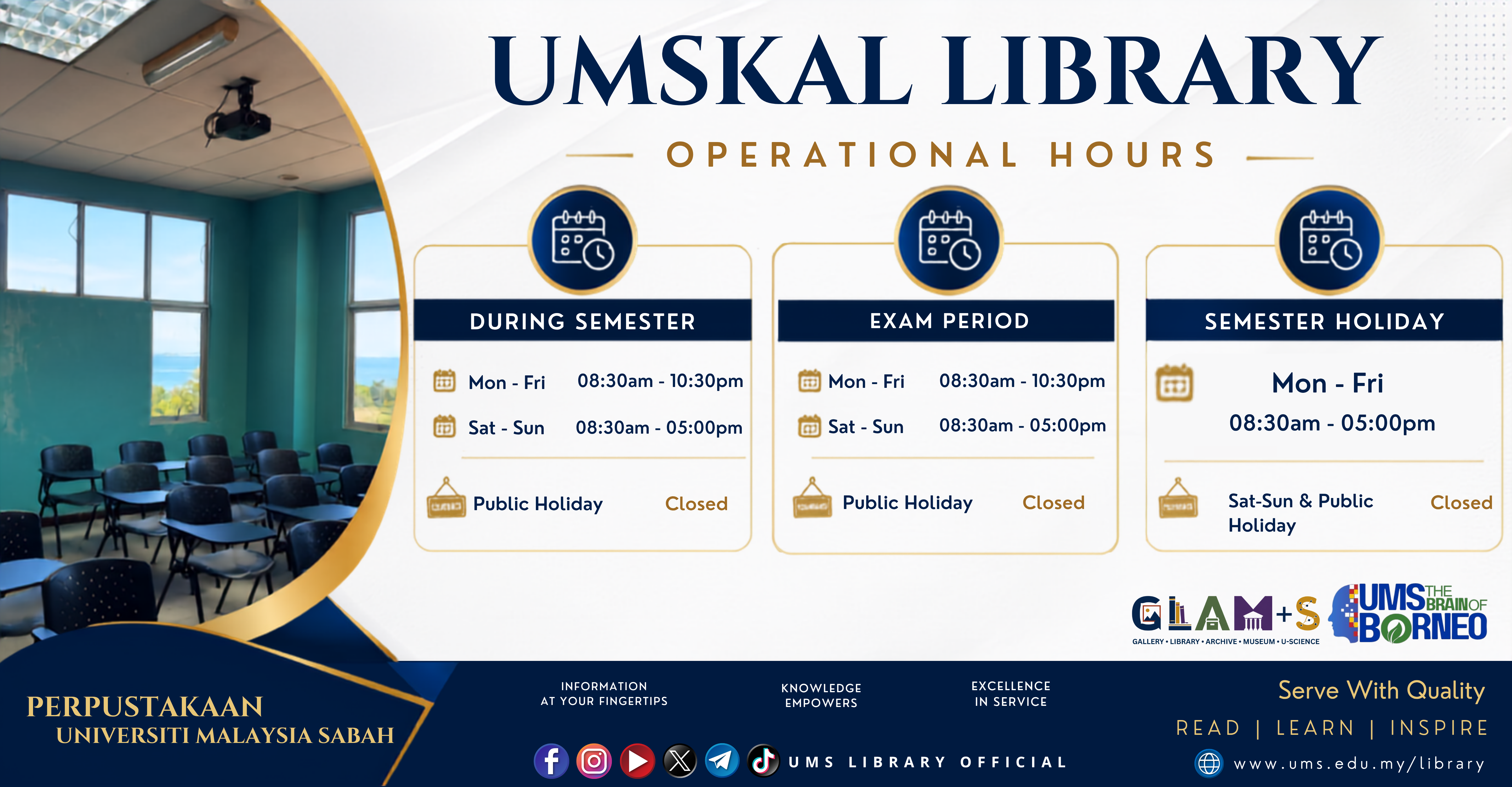UMSKAL Library Operational Hours