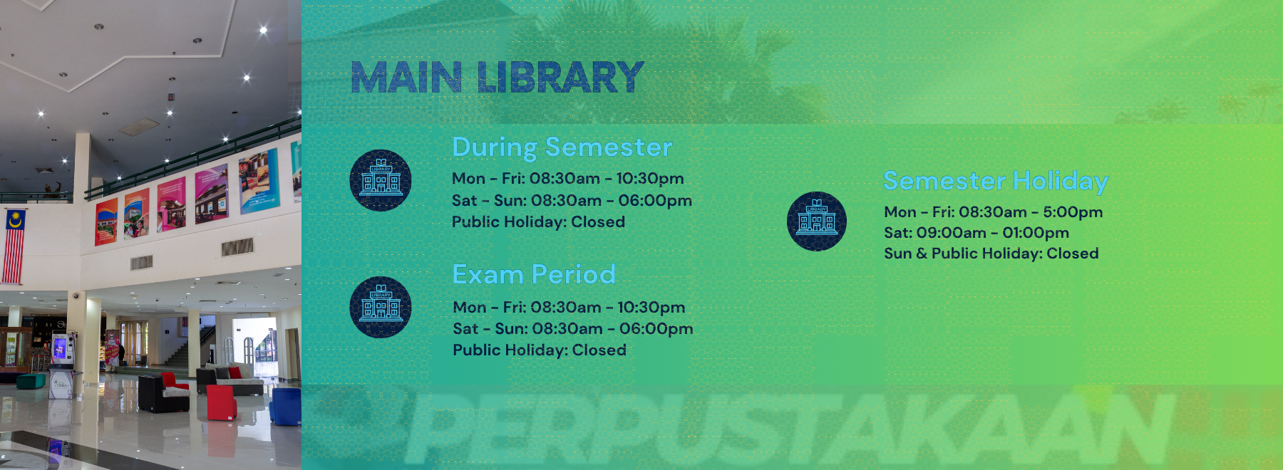 Main Library Operational Hours